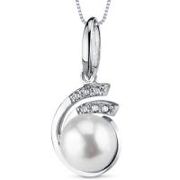 Jemný strieborný náhrdelník s perlou Caryll