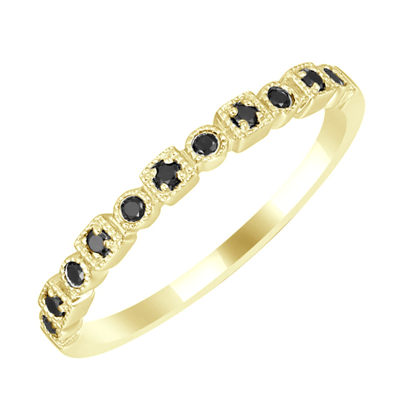 Eternity prsteň s čiernymi diamantmi 69707
