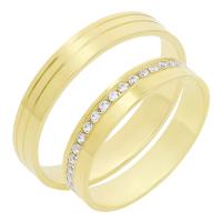 Jemné zlaté prstene s diamantmi Pekko