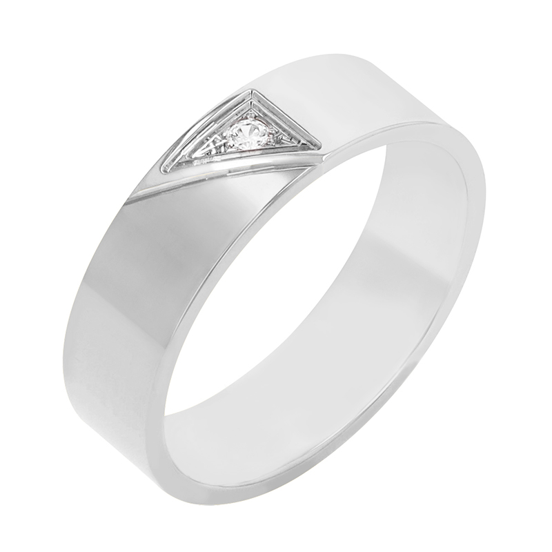 Dámský snubný prsteň z bieleho zlata 78627