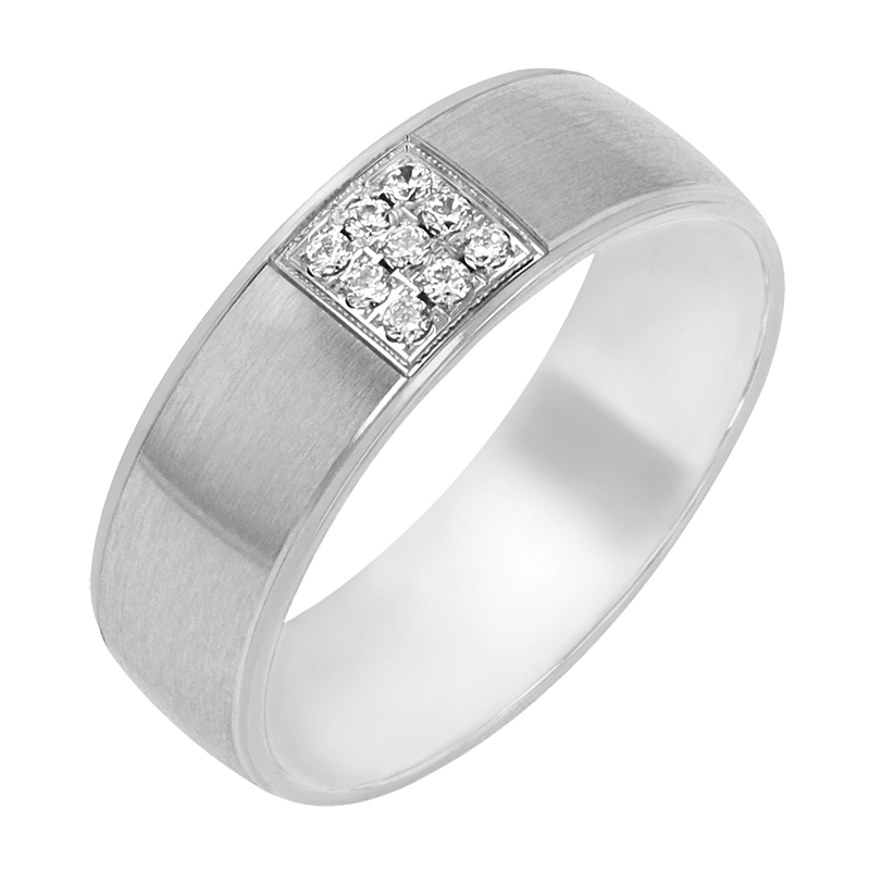 Dámský snubný prsteň z bieleho zlata 78677