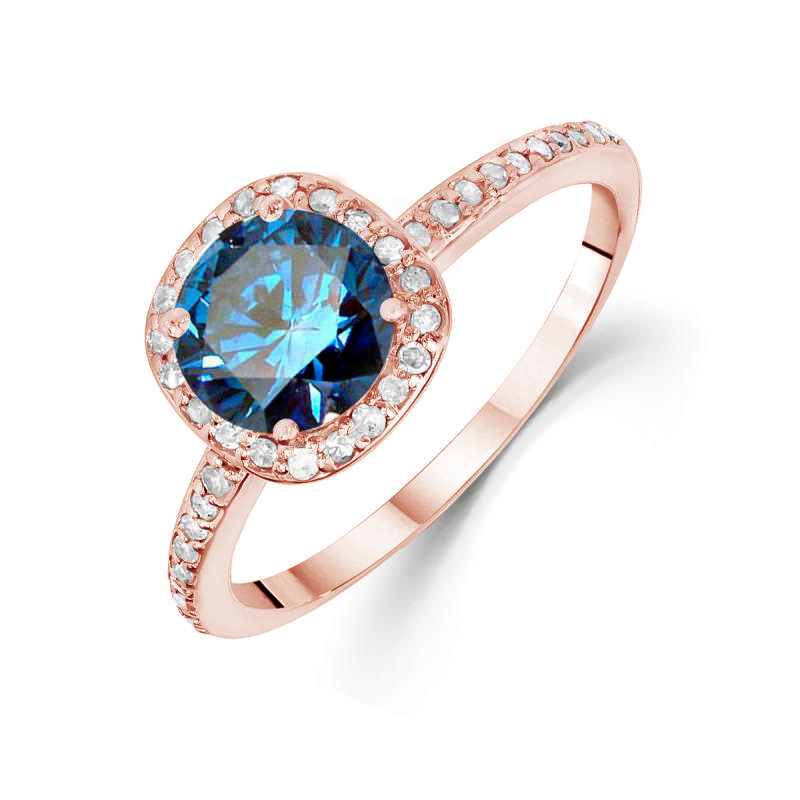 Diamantový prsteň z růžového zlata 79307