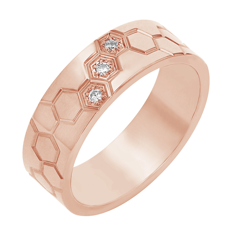 Dámský snubný prsteň z ružového zlata 80347