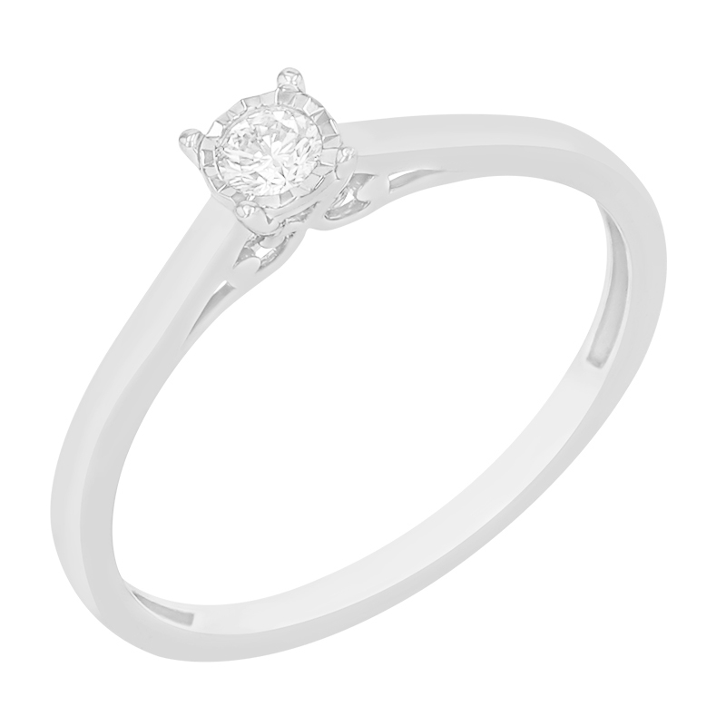 Elegantní diamantový prsteň z bieleho zlata