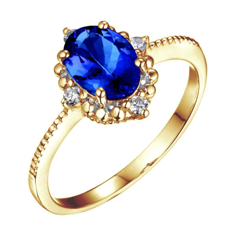Tanzanitový prsteň s diamantmi Yasemin 83447