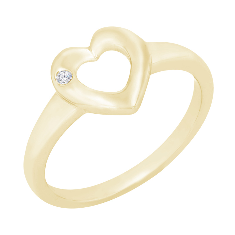 Romantický prsteň s diamantom