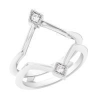 Vykrojený prsteň s diamantmi Elron