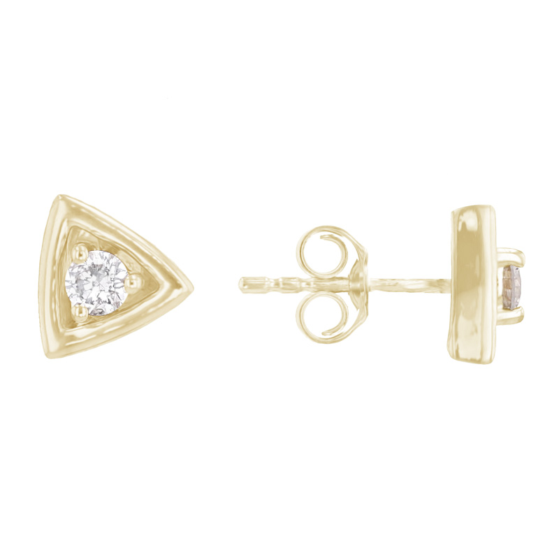 Trojuholníkové náušnice 2v1 s diamantmi Lexie 99417