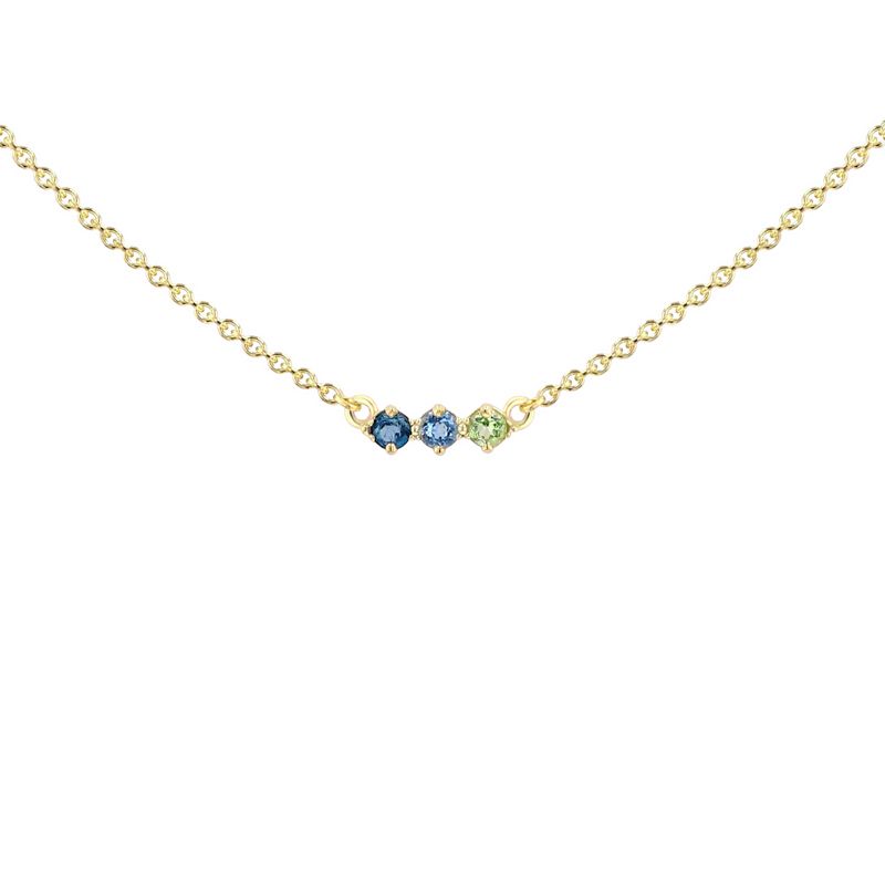 Strieborný náhrdelník s drahokamami podľa vášho výberu Kelley 99647