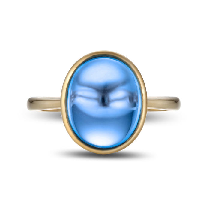 Zlatý topásový prsteň Samanta 10018