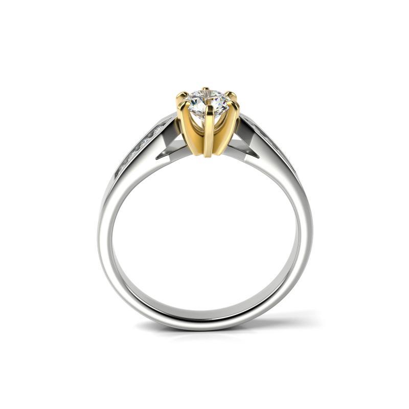 Zásnubný prsteň s moissanitom a diamantmi Kacie 100238