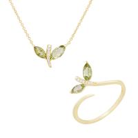 Elegantný kolekcia šperkov so zelenými ametystmi a diamantmi Hira