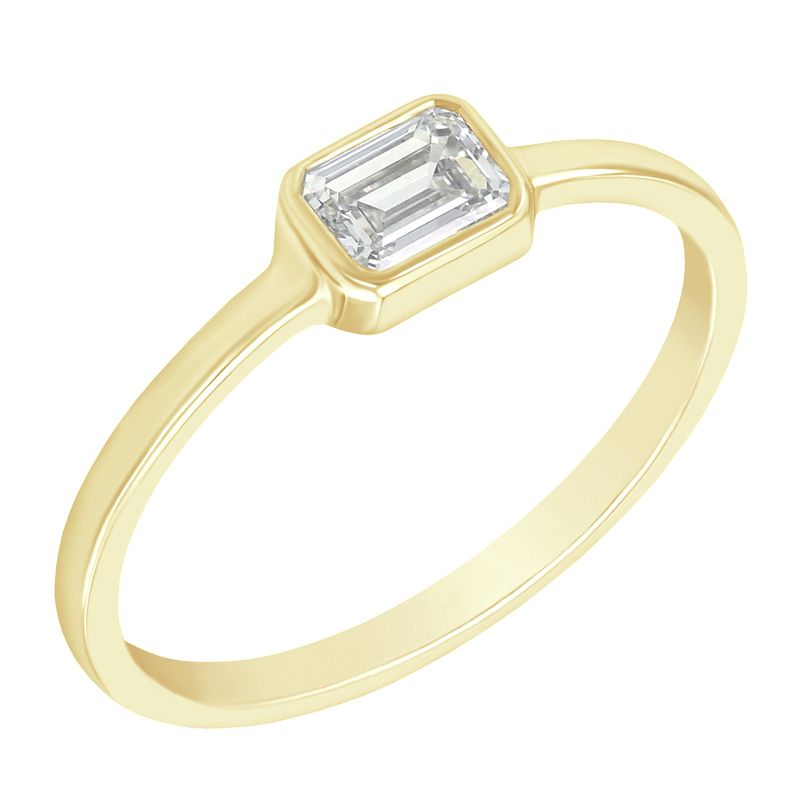Zásnubný prsteň s emerald diamantom Simra 100378
