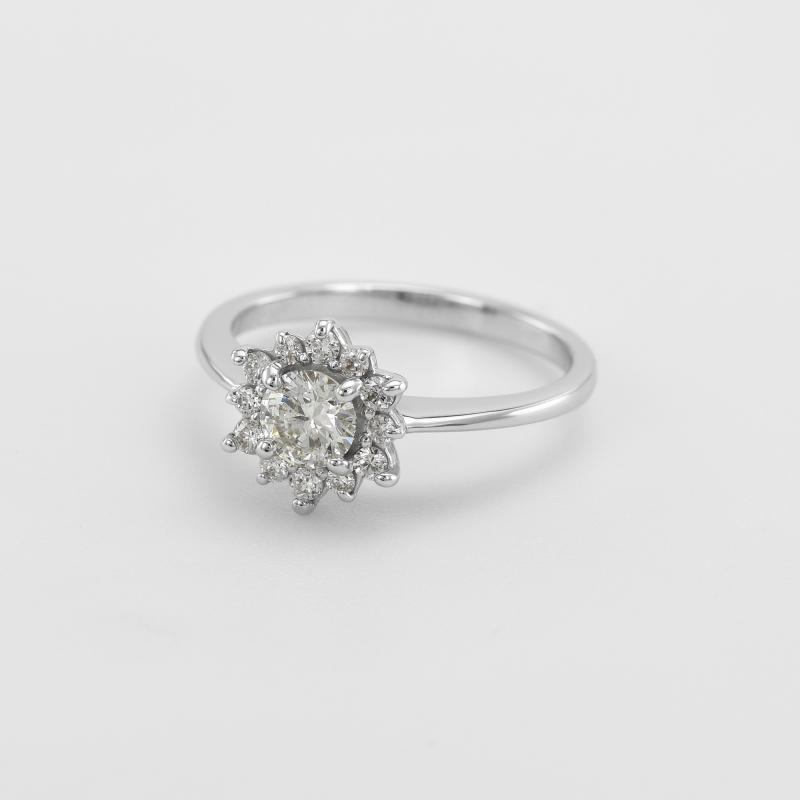 Zásnubný prsteň s moissanitom a diamantmi Halima 100598