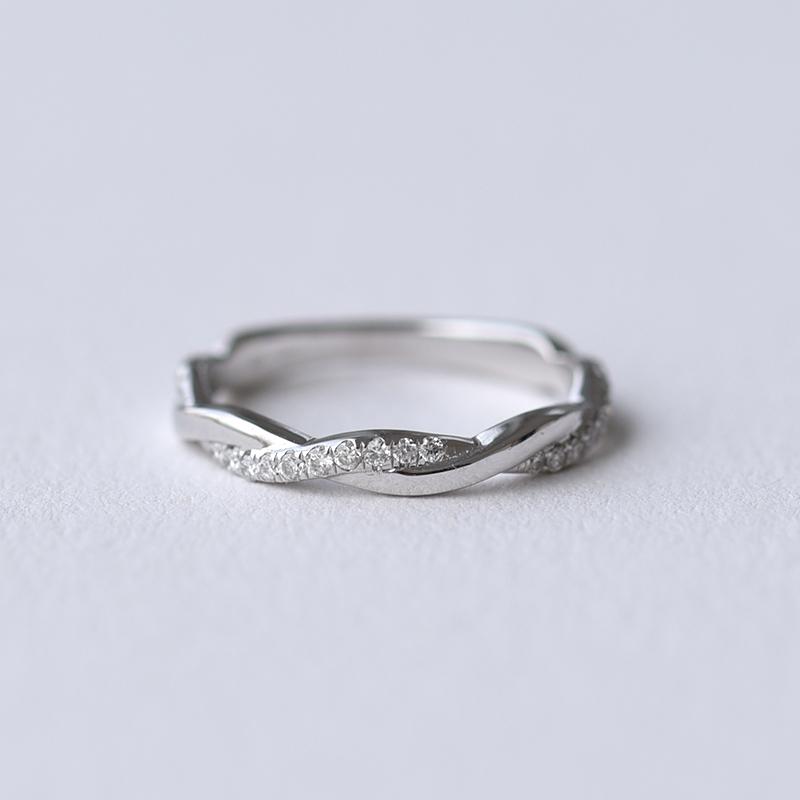 Prepletaný prsteň s lab-grown diamantmi Houston 101308