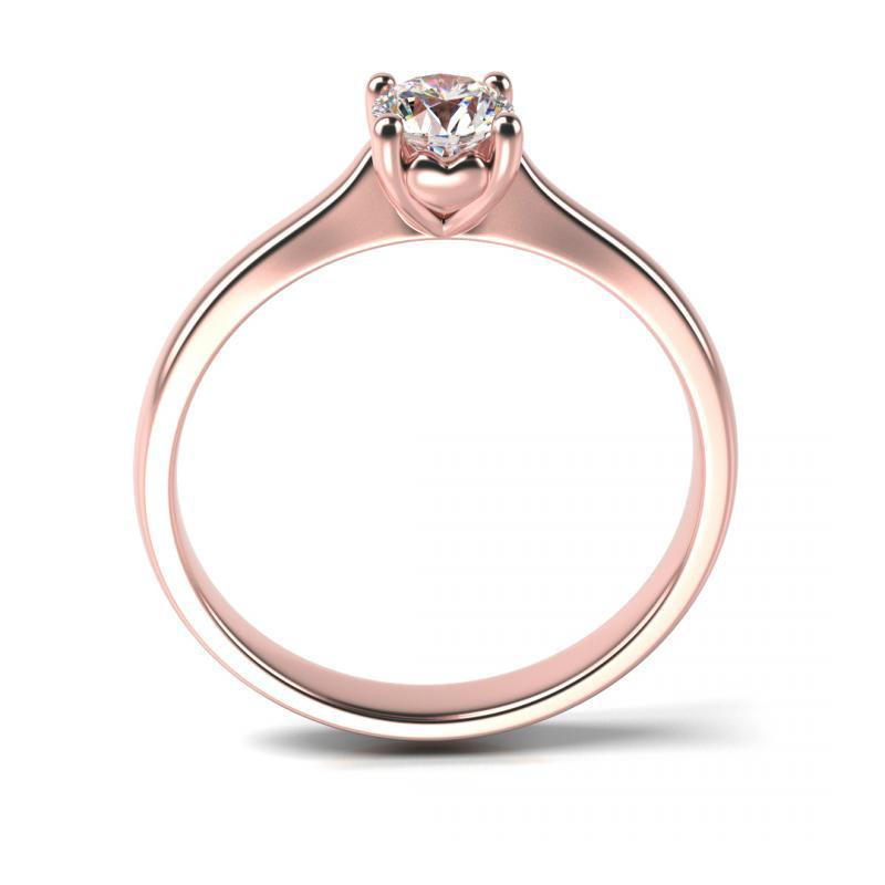 Prsteň z ružového zlato Langia 10198