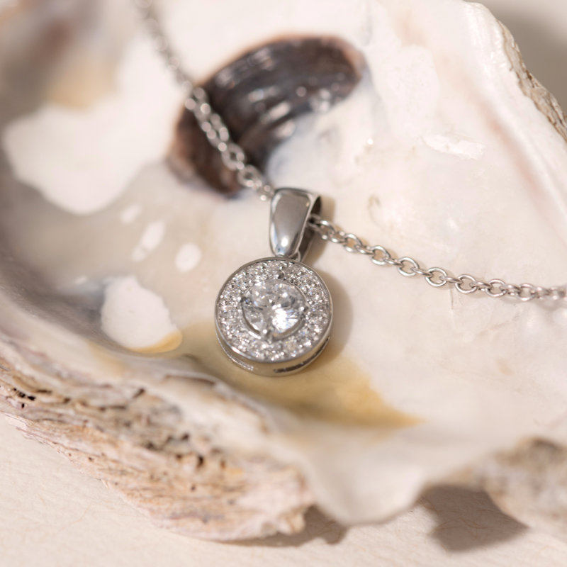 Kolekcia šperkov s moissanitmi a diamantmi Bain 102028