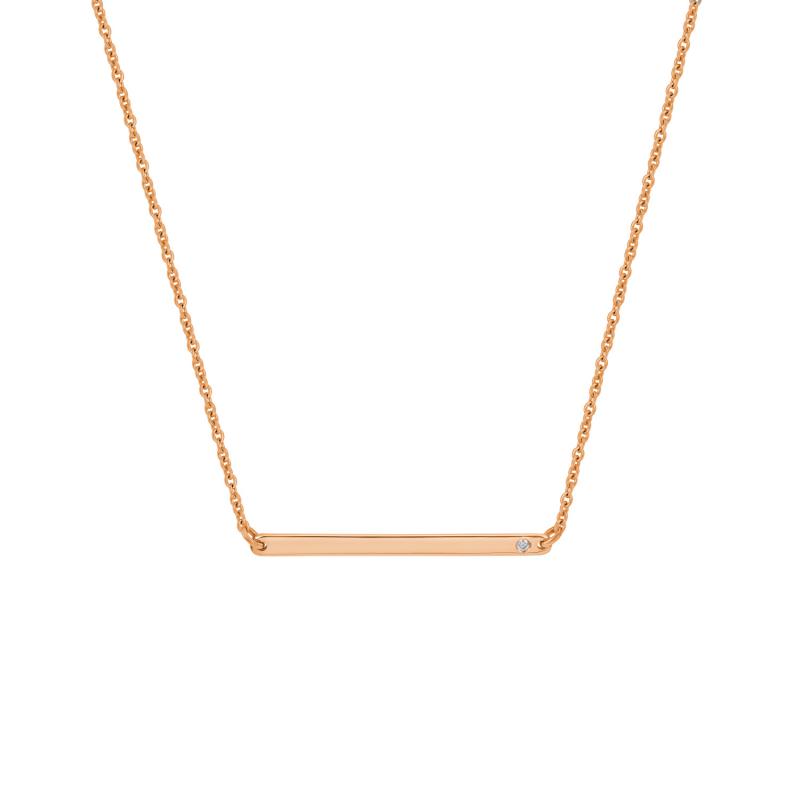 Jemný strieborný náhrdelník s diamantom Charena 103758