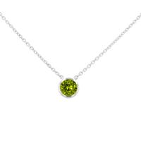 Strieborný náhrdelník s olivínom Lovell