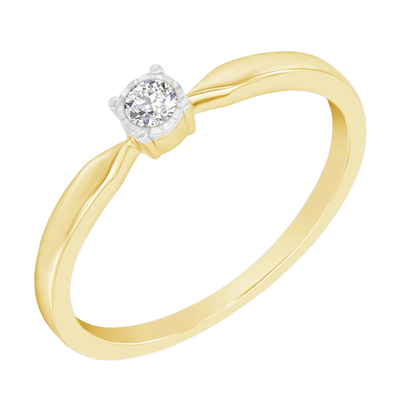 Strieborný elegantný prsteň s lab-grown diamantom Britton 104608