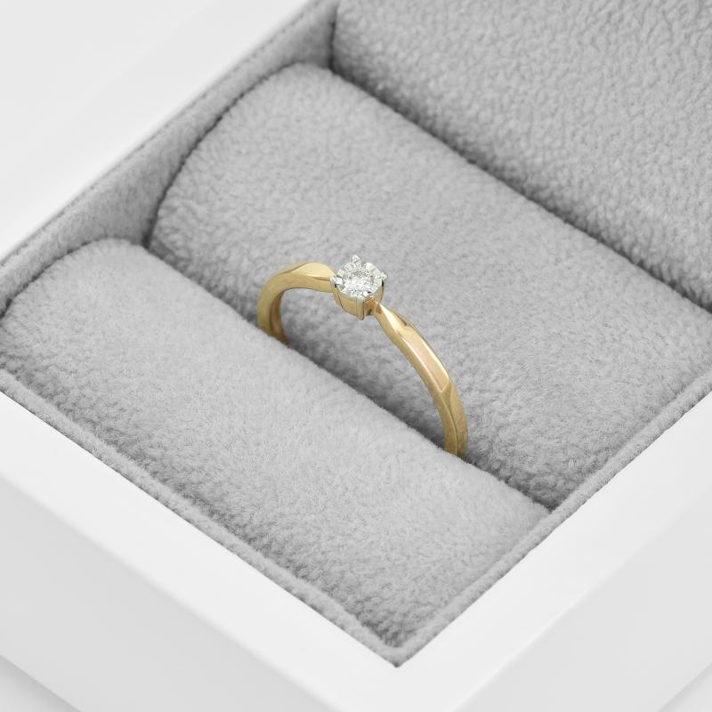 Strieborný elegantný prsteň s lab-grown diamantom Britton 104618