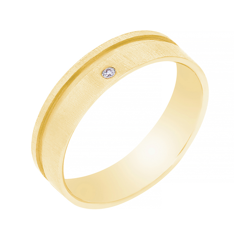 Zlaté svadobné obrúčky s diamantom Lerly 105548