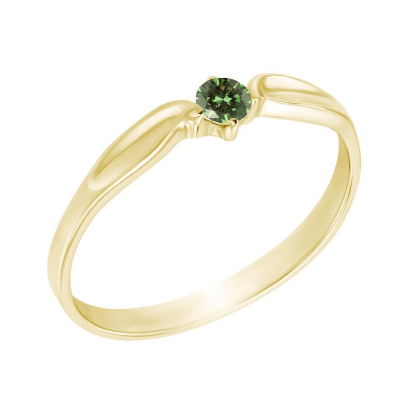 Zásnubný prsteň zo žltého zlata Griny 10598