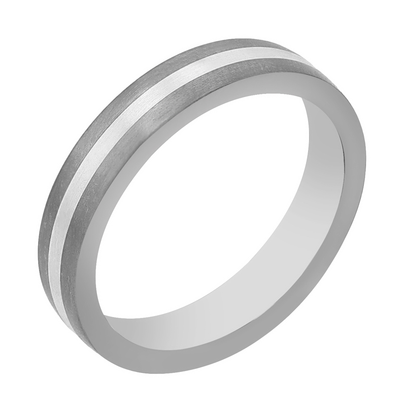 Snubné prstene z titánu a striebra Sykes 108478