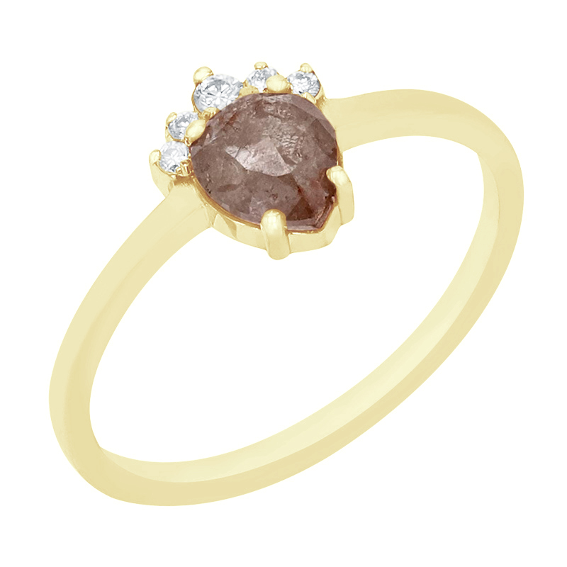 Dokonalý zásnubný prsteň so svetlo ružovým diamantom Anna 110218