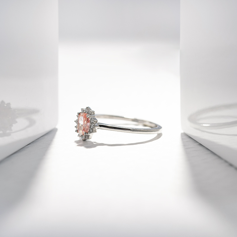 Zásnubný prsteň s 0.34ct IGI certifikovaným ružovým lab-grown diamantom Neve 111358