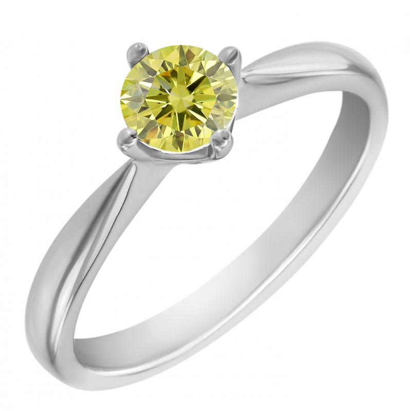 Zásnubný prsteň s certifikovaným fancy yellow lab-grown diamantom Maya 113698