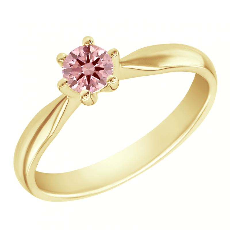 Zásnubný prsteň s certifikovaným fancy pink lab-grown diamantom Isma 113708