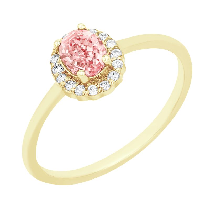 Zásnubný prsteň s certifikovaným fancy pink lab-grown diamantom Bose 114878