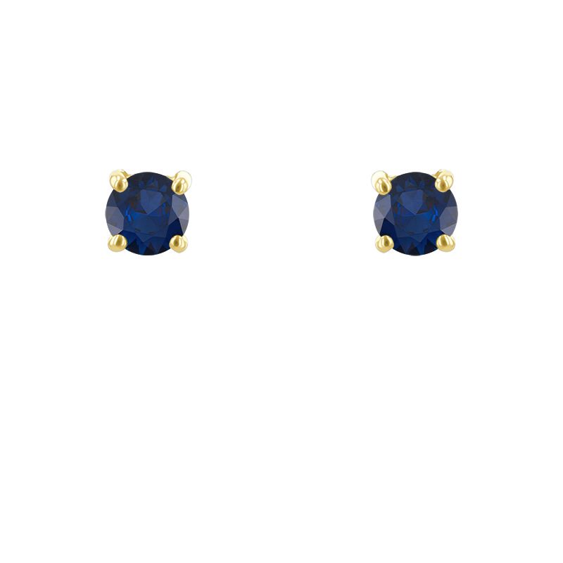 Strieborné náušnice s modrými zafírmi s výberom veľkosti Dalia 118148