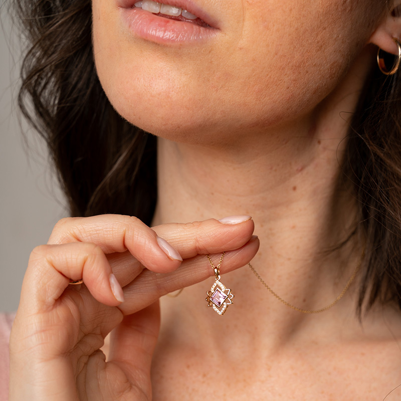 Turmalínový náhrdelník s diamantmi Jeffre 118308