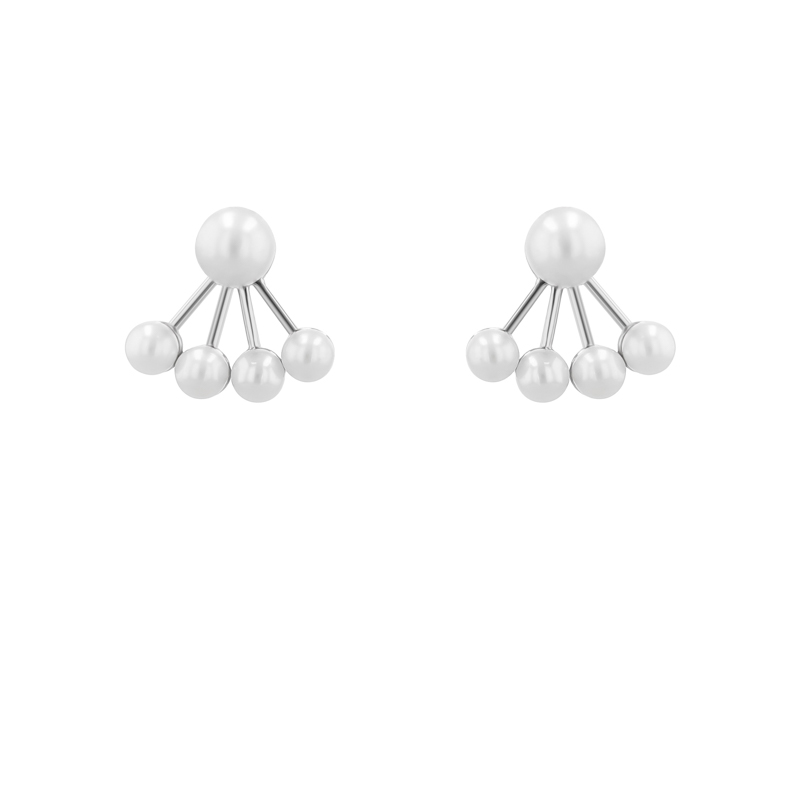Atypické 2v1 náušnice s perlami Viola