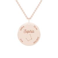 Strieborný novorodenecký prívesok s gravírom vašej voľby Grace