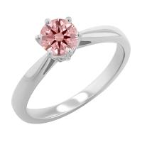 Zásnubný prsteň s certifikovaným fancy pink lab-grown diamantom Syllis