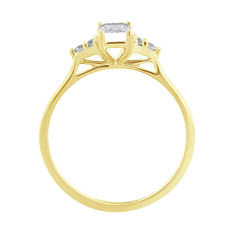 Zásnubný prsteň s emerald diamantom Rhea 125948