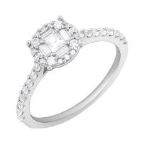 Halo zásnubný prsteň s diamantmi Isolda