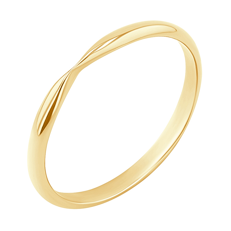Zlaté svadobné prstene so zúženou dámskou obrúčkou Aello 131178