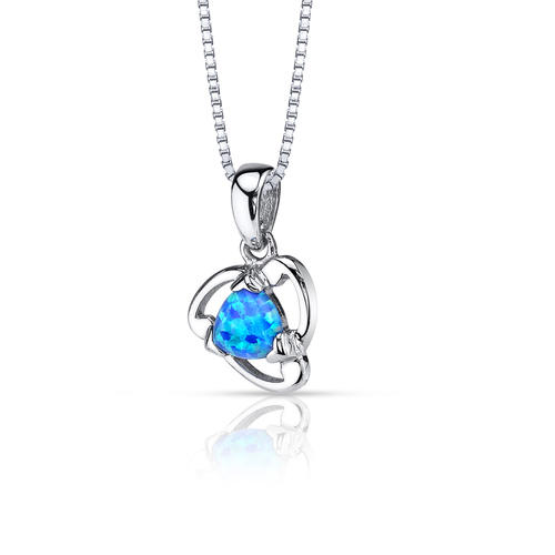 Strieborný náhrdelník s modrým opálom Palle