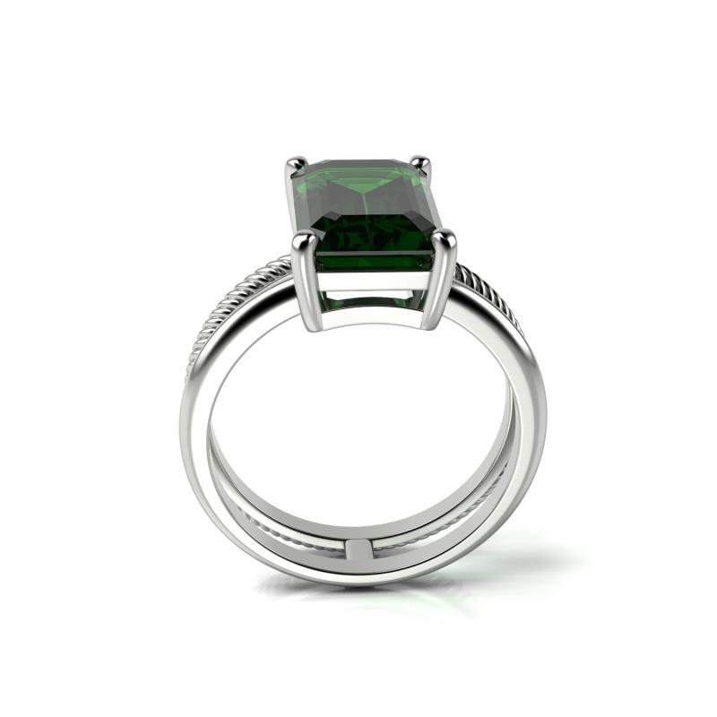Zásnubný diopsidový prsteň 14088