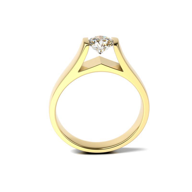 Zásnubný prsteň zo žltého zlata 14108