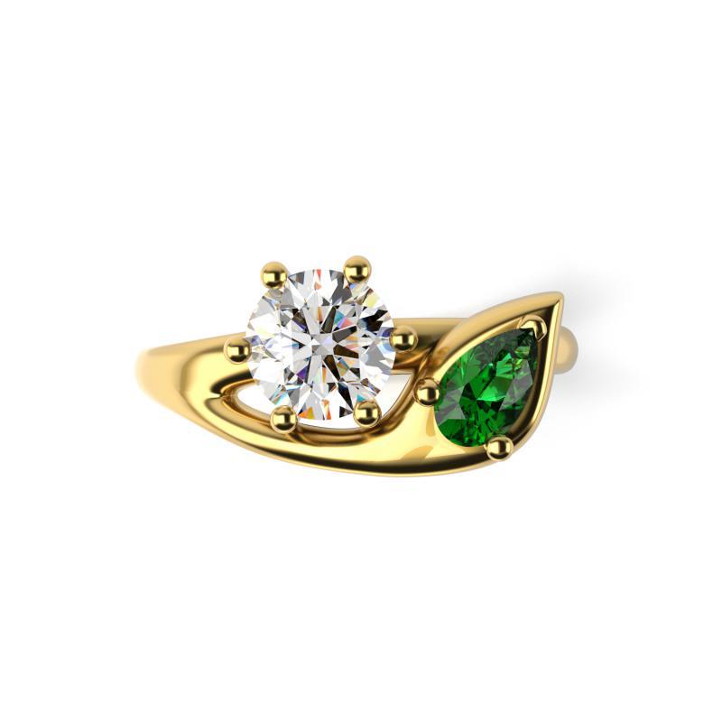 Zlatý zásnubný prsteň 15708