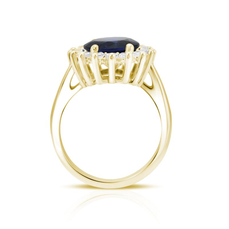 Zlatý zafírový prsteň 23258