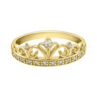 Princeznin zlatý prsteň s diamantmi Alketas