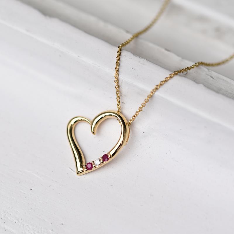 Zlatý náhrdelník srdce 3178