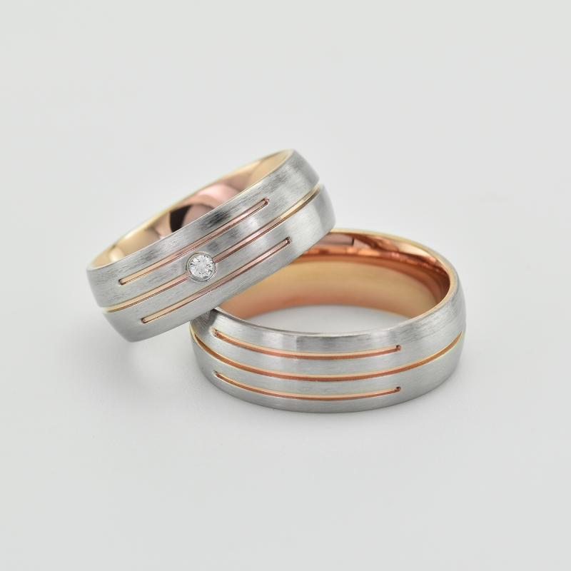 Zlaté matné svadobné prstene 33408