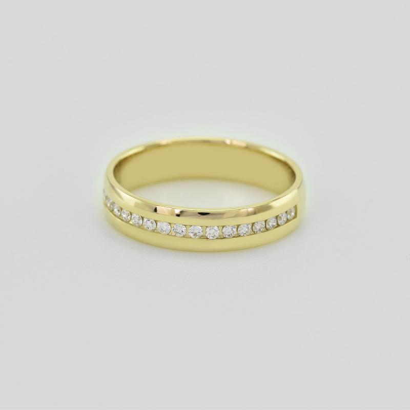 Zlaté svadobné obrúčky eternity a komfortný pánský prsteň